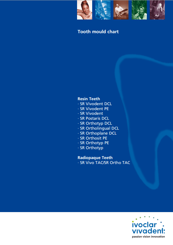 Ivoclar Vivadent Tooth Mould Chart RDL Full Service Dental Laboratory ivoclar-vivadent-tooth-mould-chart-rdl-full-service-dental-laboratory